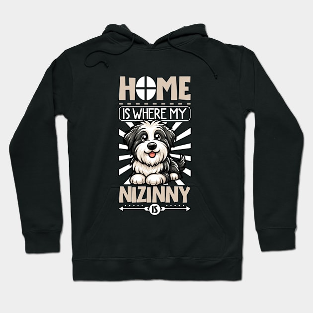 Home is with my Polish Lowland Sheepdog Hoodie by Modern Medieval Design